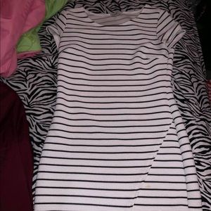 white dress with stripes